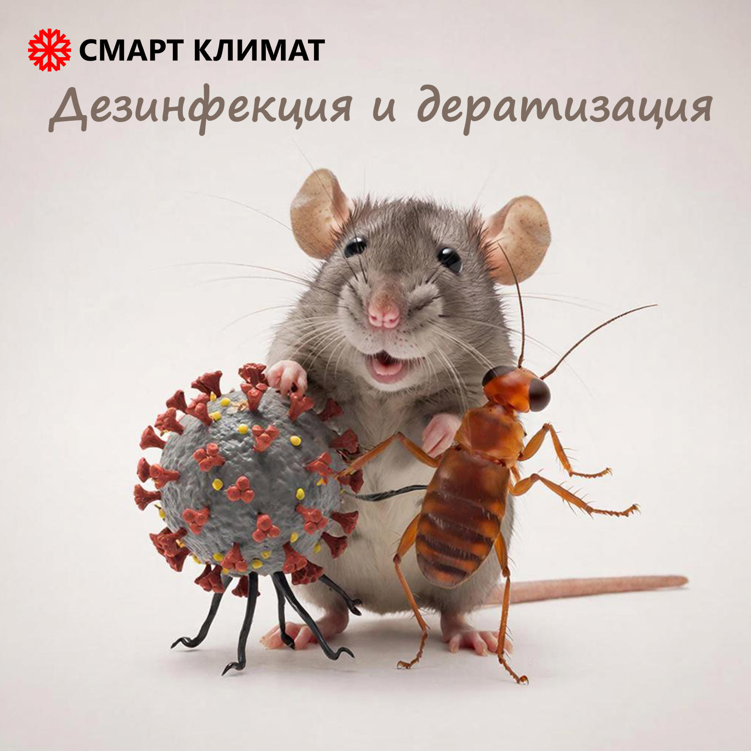 Мышь обнимается с тарканом и микробом
