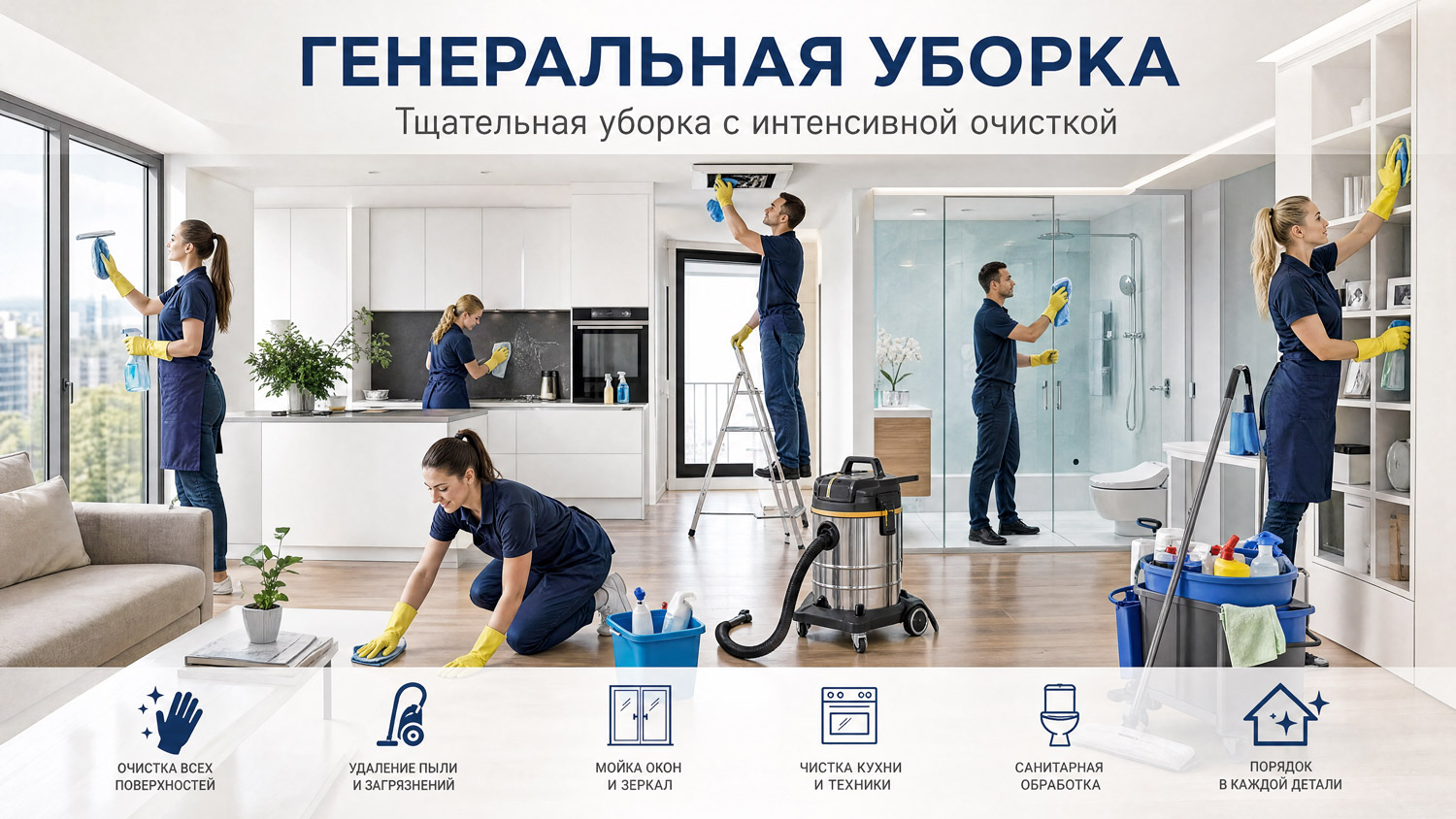 Тщательная уборка с интенсивной очисткой