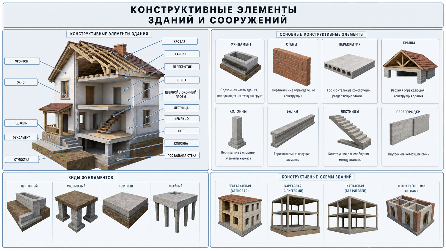 Краткий перечень основных работ
